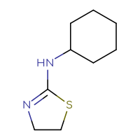 Chemical structure of N-cyclohexyl-4,5-dihydro-1,3-thiazol-2-amine - CSSB00000188872