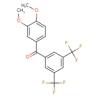 Chemical structure of [3,5-bis(trifluoromethyl)phenyl](3,4-dimethoxyphenyl)methanone - CSSB14813050138