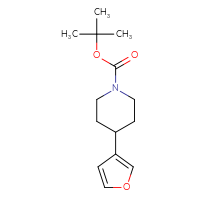Chemical structure of tert-butyl 4-(furan-3-yl)piperidine-1-carboxylate - CSSB00135340142