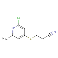 Chemical structure of 3-[(2-chloro-6-methylpyridin-4-yl)sulfanyl]propanenitrile - CSSB21432502635
