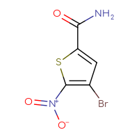 Chemical structure of 4-bromo-5-nitrothiophene-2-carboxamide - CSSB00010075782