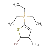 Chemical structure of (5-bromo-4-methylthiophen-2-yl)triethylsilane - CSSB20813994848