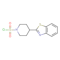 Chemical structure of 4-(1,3-benzothiazol-2-yl)piperidine-1-sulfonyl chloride - CSSB21224773299