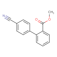Chemical structure of methyl 4'-cyano-[1,1'-biphenyl]-2-carboxylate - CSSB02235355745