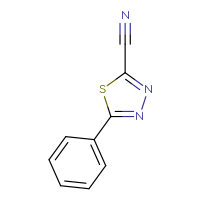Chemical structure of 5-phenyl-1,3,4-thiadiazole-2-carbonitrile - CSSB00000709896