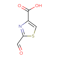 Chemical structure of 2-formyl-1,3-thiazole-4-carboxylic acid - CSSB00009824228