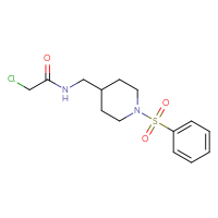 Chemical structure of N-{[1-(benzenesulfonyl)piperidin-4-yl]methyl}-2-chloroacetamide - CSSB02073008659