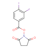 Chemical structure of 2,5-dioxopyrrolidin-1-yl 3,4-diiodobenzoate - CSSB20269989238