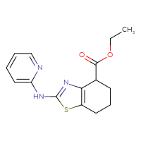 Chemical structure of ethyl 2-[(pyridin-2-yl)amino]-4,5,6,7-tetrahydro-1,3-benzothiazole-4-carboxylate - CSSB00027622637