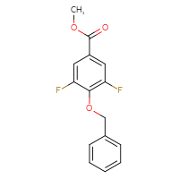 Chemical structure of methyl 4-(benzyloxy)-3,5-difluorobenzoate - CSSB00011099731