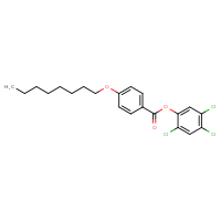 Chemical structure of 2,4,5-trichlorophenyl 4-(octyloxy)benzoate - CSSB00025761253