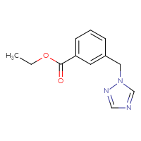 Chemical structure of ethyl 3-[(1H-1,2,4-triazol-1-yl)methyl]benzoate - CSSB01995257493