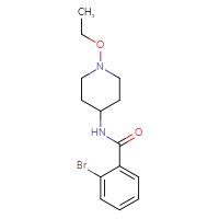 Chemical structure of 2-bromo-N-(1-ethoxypiperidin-4-yl)benzamide - CSSB01930219294