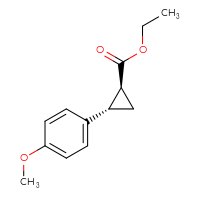 Chemical structure of ethyl (1S,2S)-2-(4-methoxyphenyl)cyclopropane-1-carboxylate - CSSB00010176123