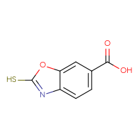 Chemical structure of 2-sulfanyl-1,3-benzoxazole-6-carboxylic acid - CSSB00000757565