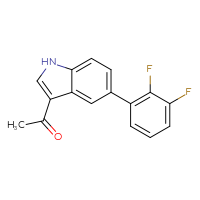 Chemical structure of 1-[5-(2,3-difluorophenyl)-1H-indol-3-yl]ethan-1-one - CSSB01410715502