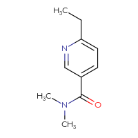 Chemical structure of 6-ethyl-N,N-dimethylpyridine-3-carboxamide - CSSB06385098025