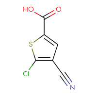 Chemical structure of 5-chloro-4-cyanothiophene-2-carboxylic acid - CSSB00021221318