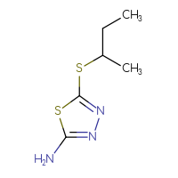 Chemical structure of 5-(butan-2-ylsulfanyl)-1,3,4-thiadiazol-2-amine - CSSB00011236649