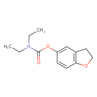 Chemical structure of 2,3-dihydro-1-benzofuran-5-yl N,N-diethylcarbamate - CSSB21432459286