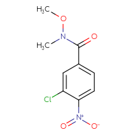 Chemical structure of 3-chloro-N-methoxy-N-methyl-4-nitrobenzamide - CSSB00006476332