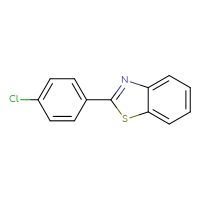 Chemical structure of 2-(4-chlorophenyl)-1,3-benzothiazole - CSSB00000007033