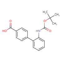 Chemical structure of 2'-{[(tert-butoxy)carbonyl]amino}-[1,1'-biphenyl]-4-carboxylic acid - CSSB00010202498