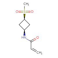 Chemical structure of N-[(1s,3s)-3-methanesulfonylcyclobutyl]prop-2-enamide - CSSB03551410057