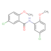 Chemical structure of 5-chloro-N-(5-chloro-2-methoxyphenyl)-2-methoxybenzamide - CSSB00046188859