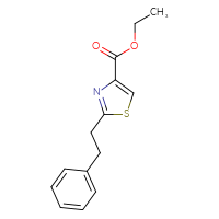 Chemical structure of ethyl 2-(2-phenylethyl)-1,3-thiazole-4-carboxylate - CSSB00000843271