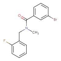 Chemical structure of 3-bromo-N-[(2-fluorophenyl)methyl]-N-methylbenzamide - CSSB00000382759