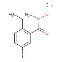 Chemical structure of 2-ethyl-5-iodo-N-methoxy-N-methylbenzamide - CSSB21084197991