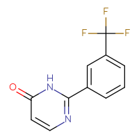 Chemical structure of 2-[3-(trifluoromethyl)phenyl]-3,4-dihydropyrimidin-4-one - CSSB00000467675