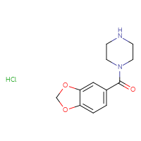 Chemical structure of 1-(2H-1,3-benzodioxole-5-carbonyl)piperazine hydrochloride - CSSB00000737834