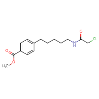 Chemical structure of methyl 4-[5-(2-chloroacetamido)pentyl]benzoate - CSSB21332097751