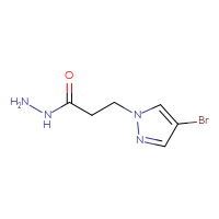 Chemical structure of 3-(4-bromo-1H-pyrazol-1-yl)propanehydrazide - CSSB00011406217