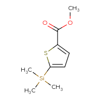 Chemical structure of methyl 5-(trimethylsilyl)thiophene-2-carboxylate - CSSB06656925047