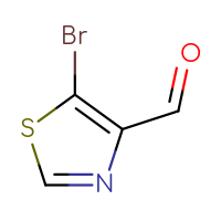 Chemical structure of 5-bromo-1,3-thiazole-4-carbaldehyde - CSSB00010623918