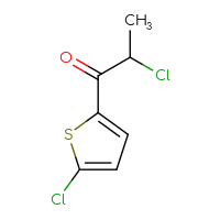 Chemical structure of 2-chloro-1-(5-chlorothiophen-2-yl)propan-1-one - CSSB00000229978