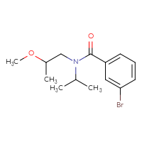 Chemical structure of 3-bromo-N-(2-methoxypropyl)-N-(propan-2-yl)benzamide - CSSB00039387387