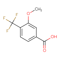 Chemical structure of 3-methoxy-4-(trifluoromethyl)benzoic acid - CSSB00010172860