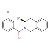 Chemical structure of (3S)-2-(3-bromobenzoyl)-3-methyl-1,2,3,4-tetrahydroisoquinoline - CSSB03496424882