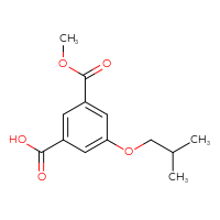 Chemical structure of 3-(methoxycarbonyl)-5-(2-methylpropoxy)benzoic acid - CSSB00020588089