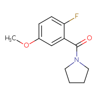 Chemical structure of 1-(2-fluoro-5-methoxybenzoyl)pyrrolidine - CSSB02148805330