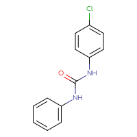 Chemical structure of 3-(4-chlorophenyl)-1-phenylurea - CSSB00000385673