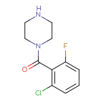 Chemical structure of 1-(2-chloro-6-fluorobenzoyl)piperazine - CSSB00000294326