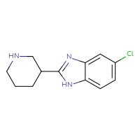 Chemical structure of 5-chloro-2-(piperidin-3-yl)-1H-1,3-benzodiazole - CSSB00000310993