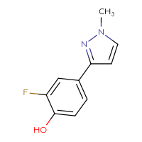 Chemical structure of 2-fluoro-4-(1-methyl-1H-pyrazol-3-yl)phenol - CSSB00013954731
