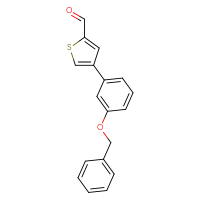 Chemical structure of 4-[3-(benzyloxy)phenyl]thiophene-2-carbaldehyde - CSSB00010176322