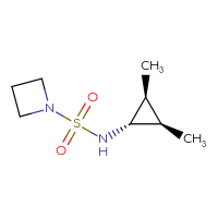 Chemical structure of N-[(1R,2R,3S)-2,3-dimethylcyclopropyl]azetidine-1-sulfonamide - CSMB02754107134